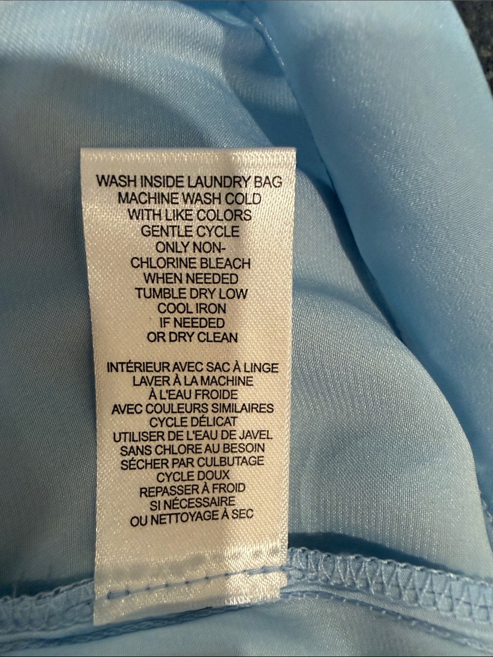 T Tahari Light Blue Tie-Neck Ruffle Sleeve Blouse - Picture 11 of 14
